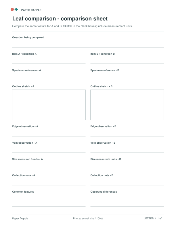 Actual Make a nature observation notebook example PDF page 2