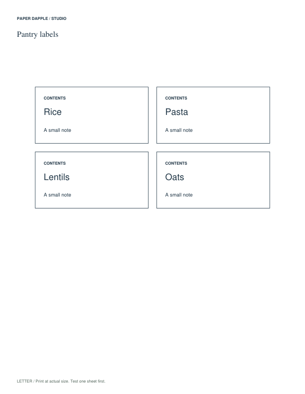 Actual Organize one shelf example PDF page 1