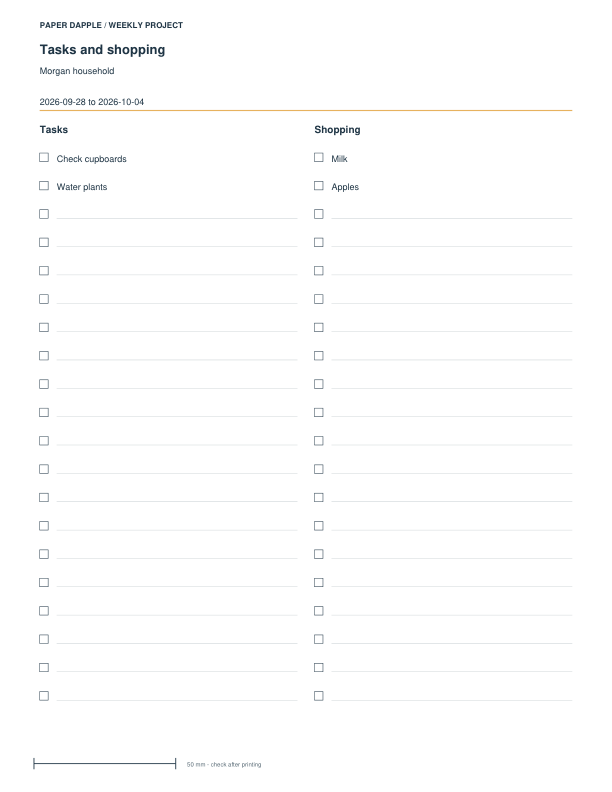 Actual Give the week a useful place example PDF page 3