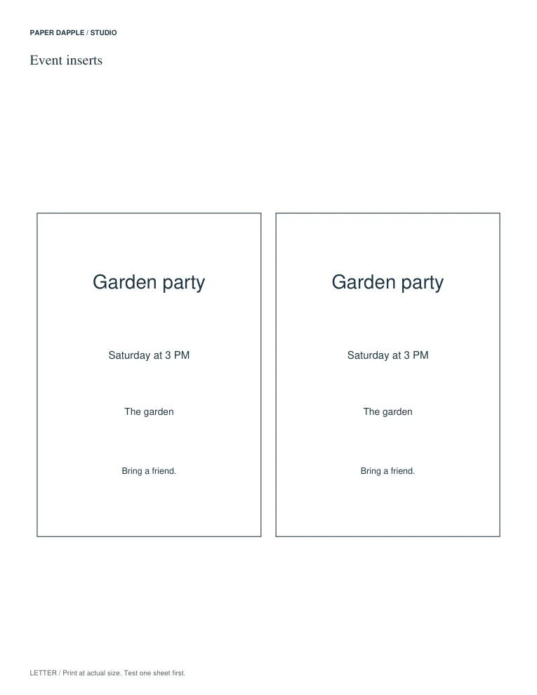 Actual generated Studio example for Simple event insert maker