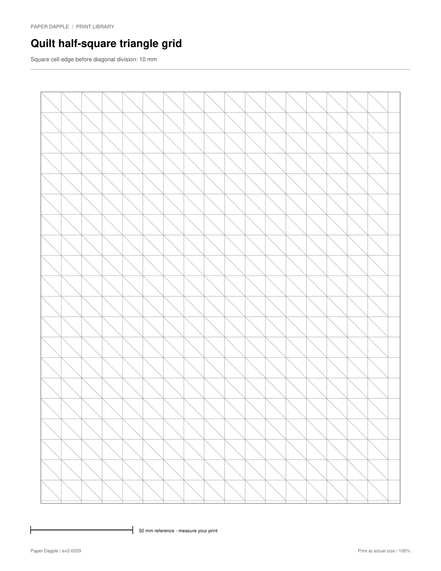 Preview of Quilt half-square triangle grid