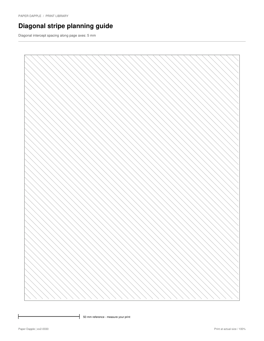 Preview of Diagonal stripe planning guide