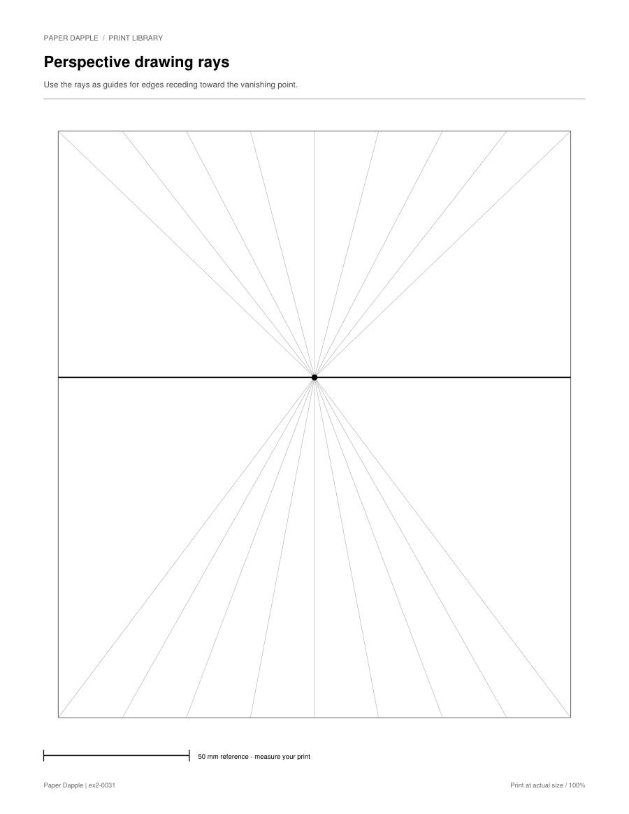 Preview of Perspective drawing rays
