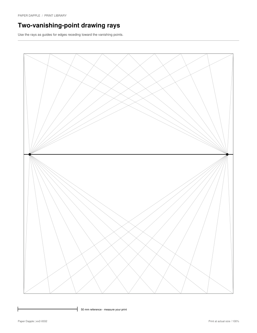 Preview of Two-vanishing-point drawing rays