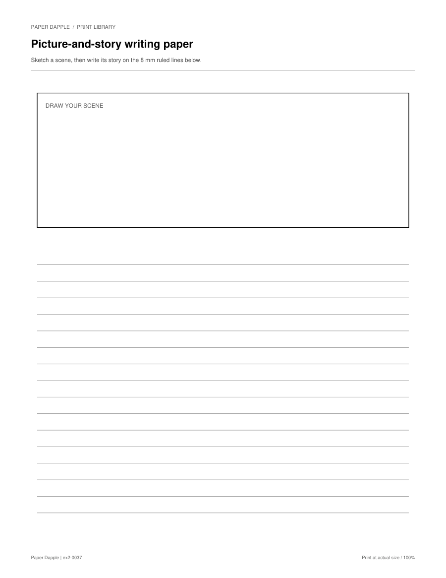 Preview of Picture-and-story writing paper