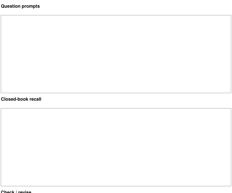 Preview of Revision retrieval practice notes