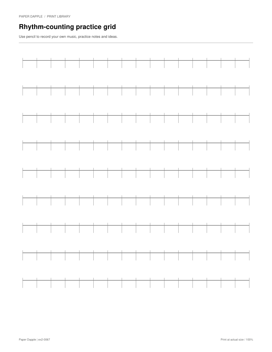Preview of Rhythm-counting practice grid