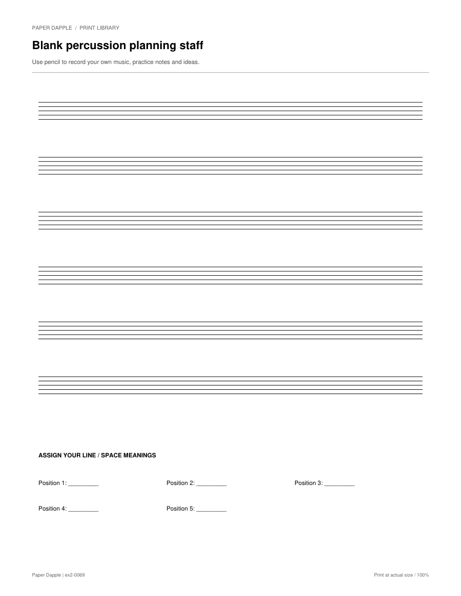 Preview of Blank percussion planning staff