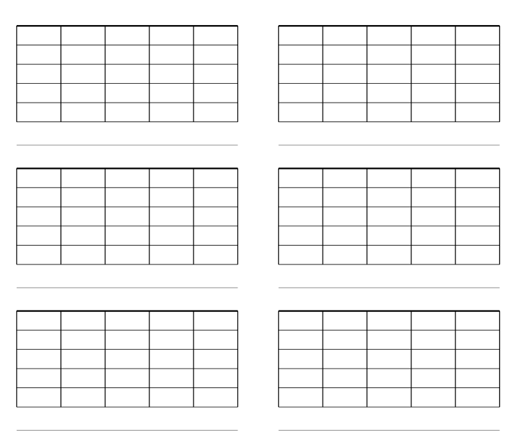 Preview of Blank fretboard mapping sheet