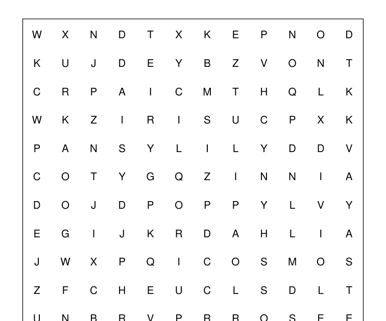 Preview of Garden flowers word-search packet