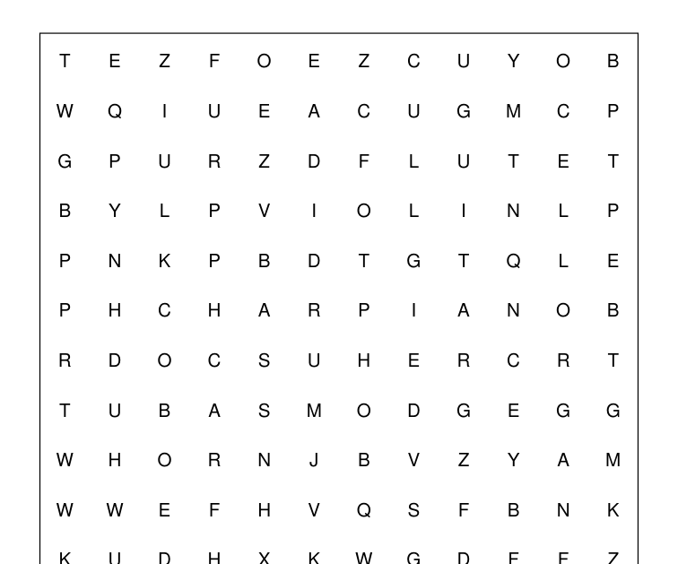 Preview of Music room word-search packet