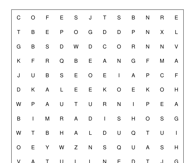 Preview of Vegetable basket word-search packet