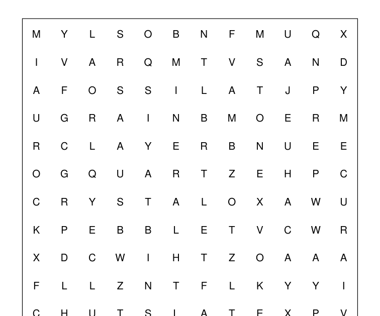 Preview of Geology words word-search packet