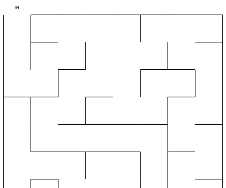 Preview of 8 × 8 printable mazes