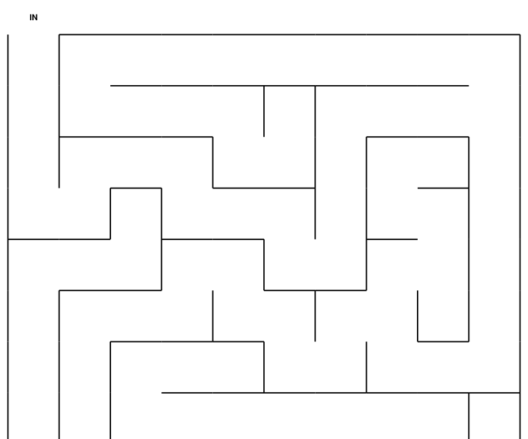 Preview of 10 × 10 printable mazes