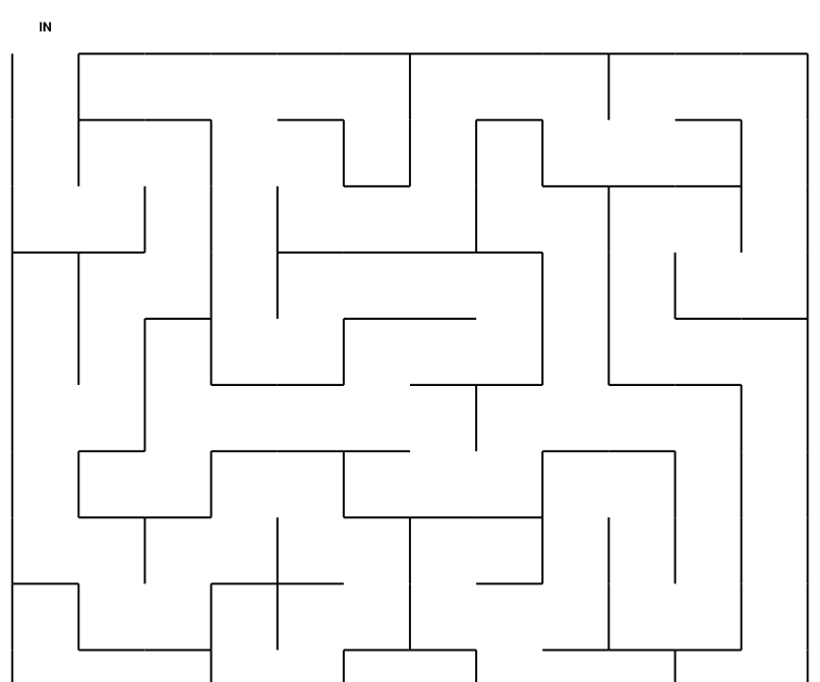 Preview of 12 × 12 printable mazes