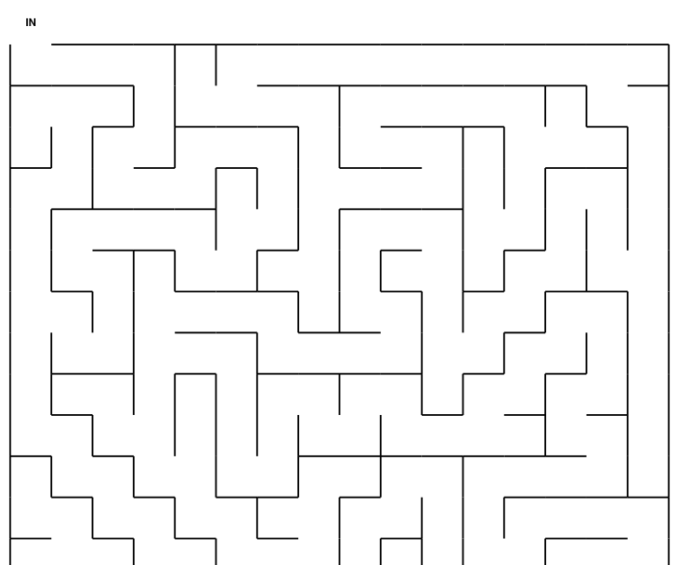 Preview of 16 × 16 printable mazes