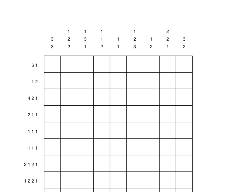 Preview of 9 × 9 nonogram puzzles