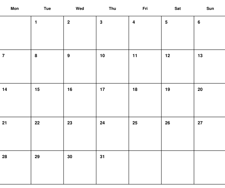 Preview of August 2028 planning calendar