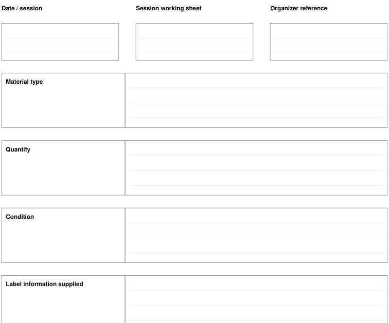 Preview of Art-supply exchange - session working sheet
