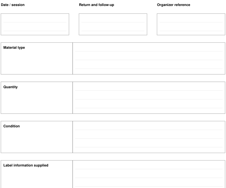 Preview of Art-supply exchange - return and follow-up