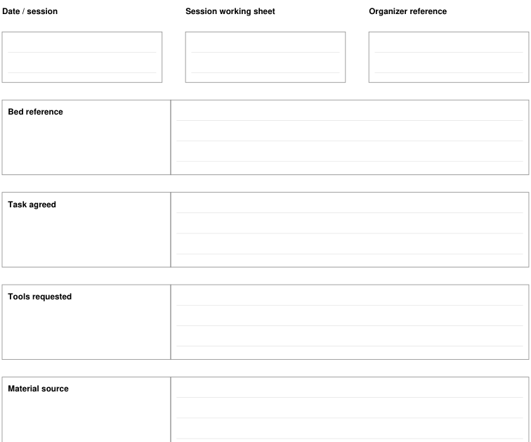 Preview of Garden working group - session working sheet