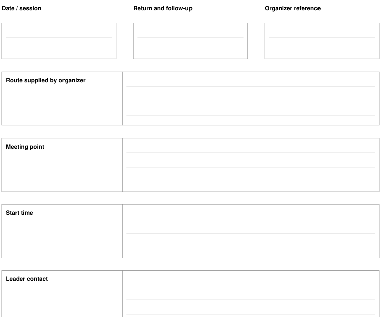 Preview of Walking group - return and follow-up