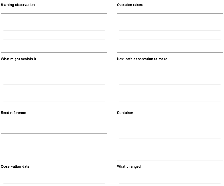 Preview of Seedling comparison - question and follow-up