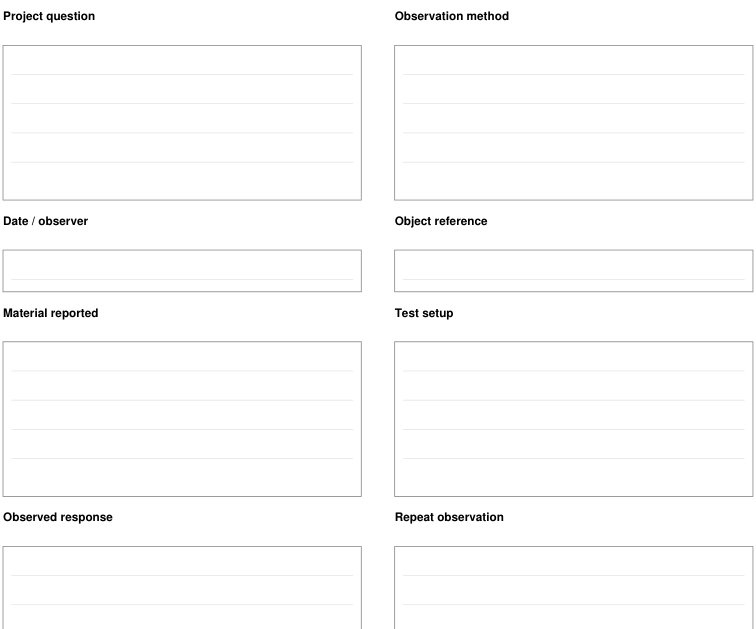 Preview of Magnetism observation - observation record