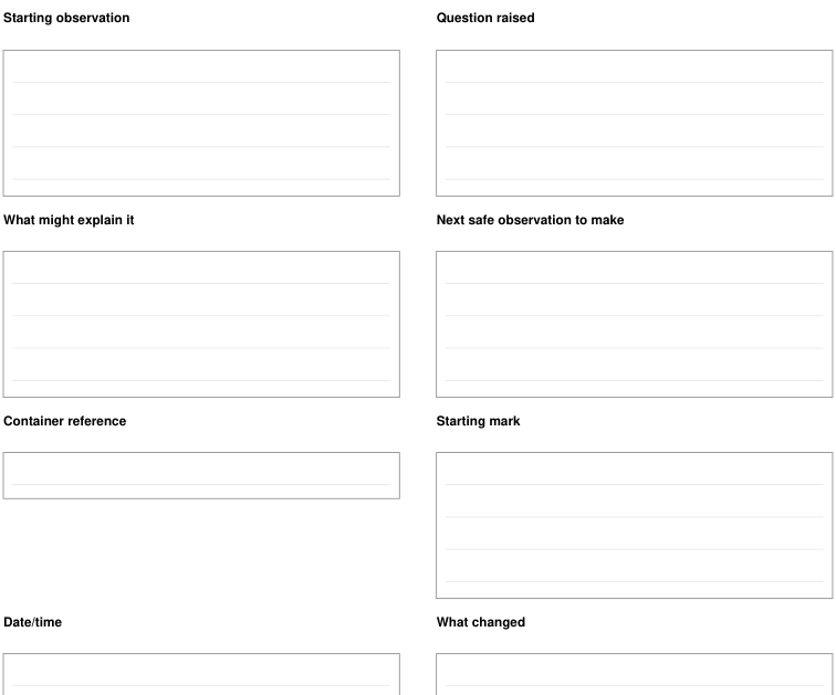 Preview of Water evaporation log - question and follow-up