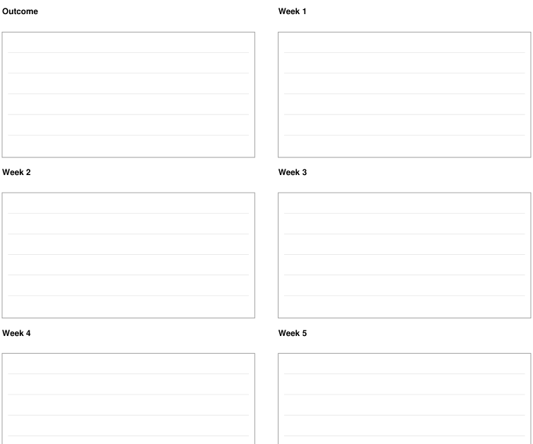 Preview of Six-week project horizon