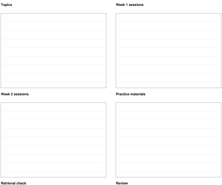 Preview of Two-week study rotation