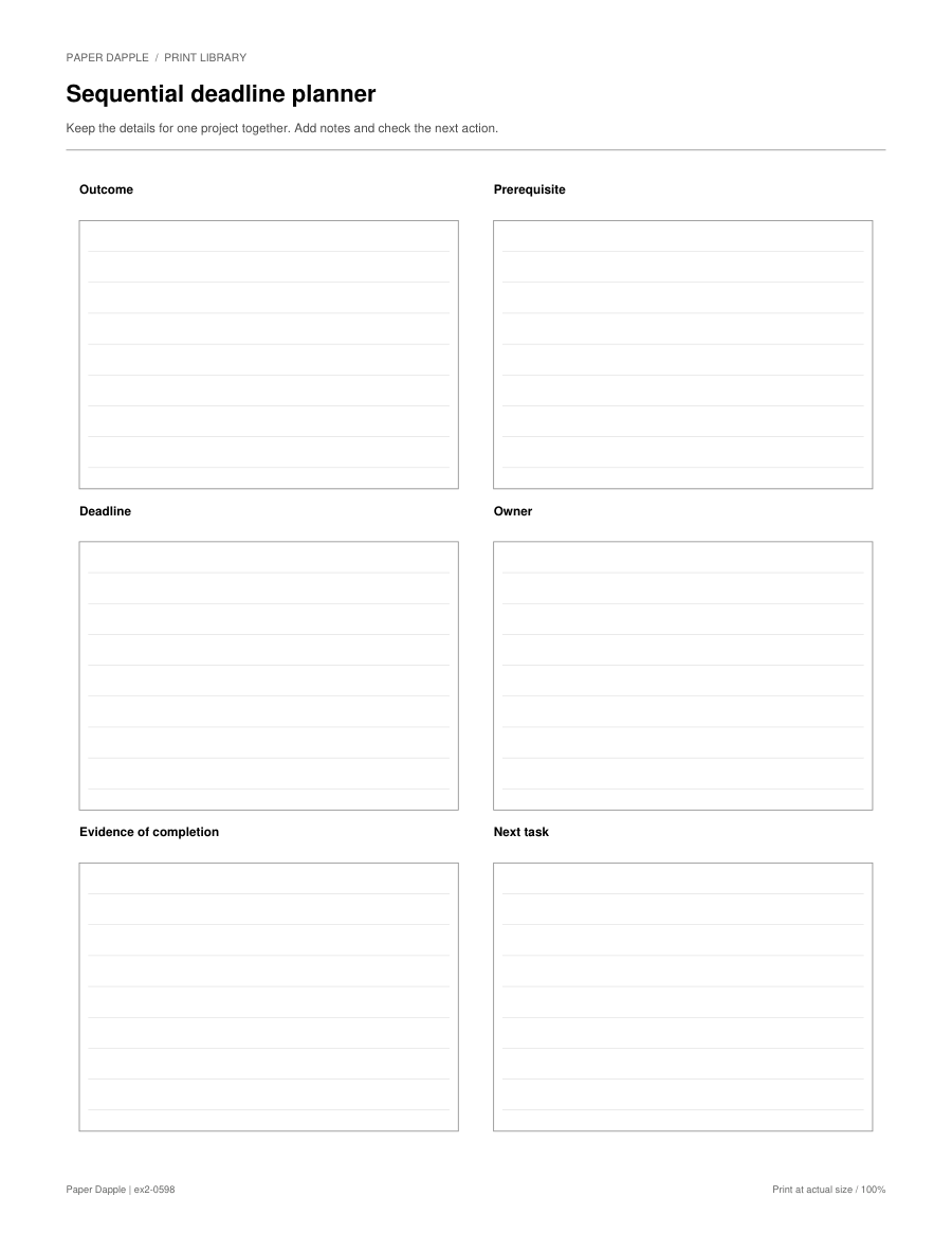 Preview of Sequential deadline planner