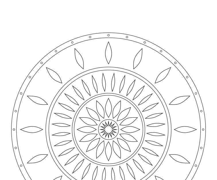 Preview of 16-fold geometric rosette coloring pages