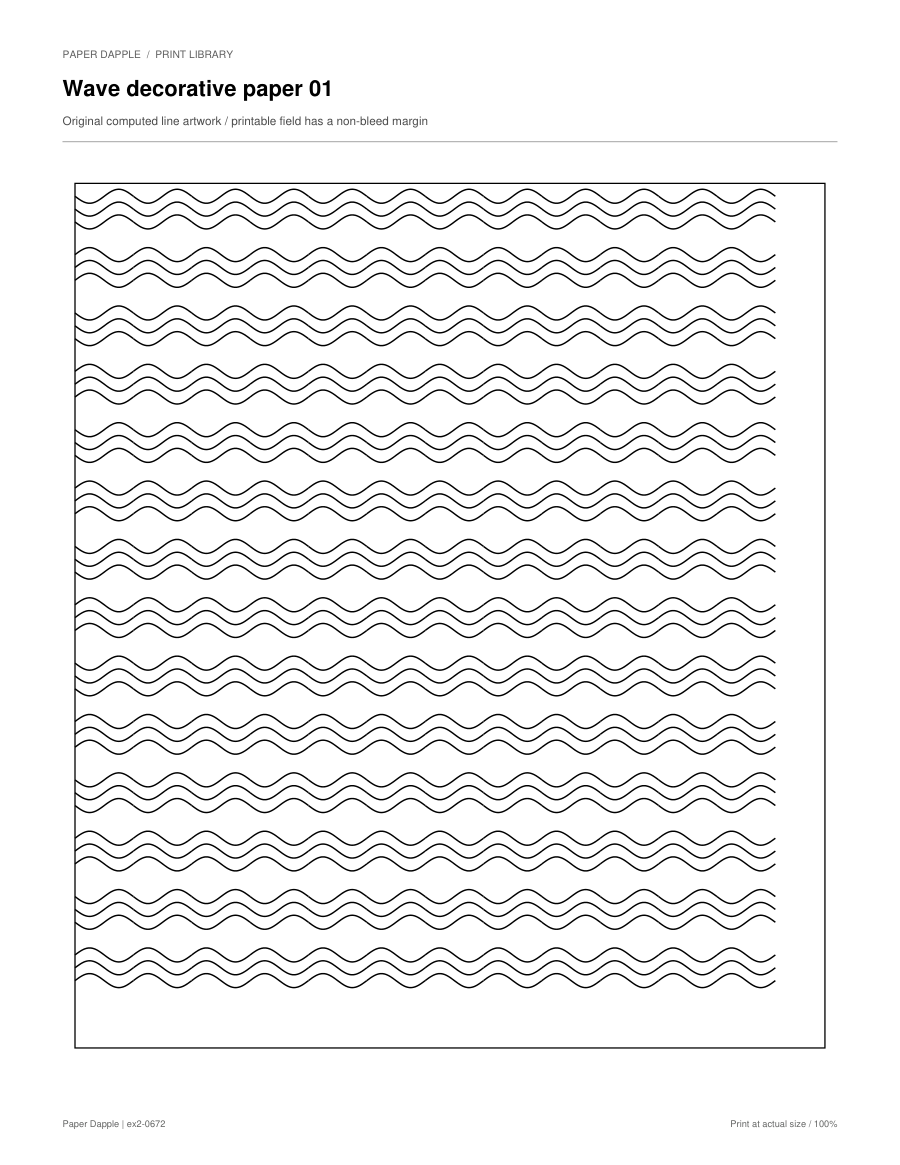 Preview of Wave decorative papers