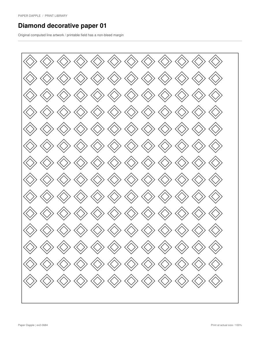 Preview of Diamond decorative papers