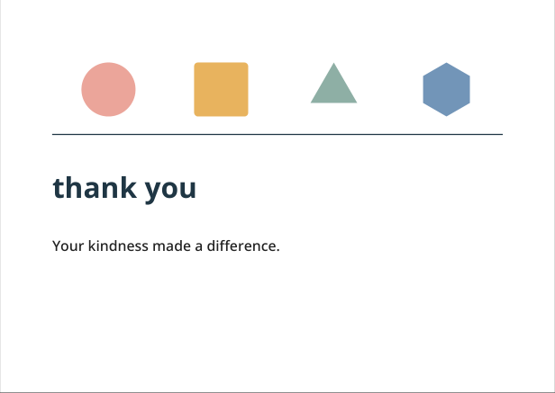 Preview of Thank you geometric greeting card