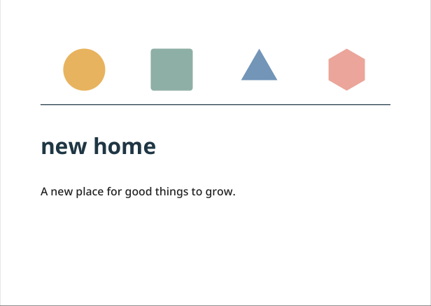 Preview of New home geometric greeting card