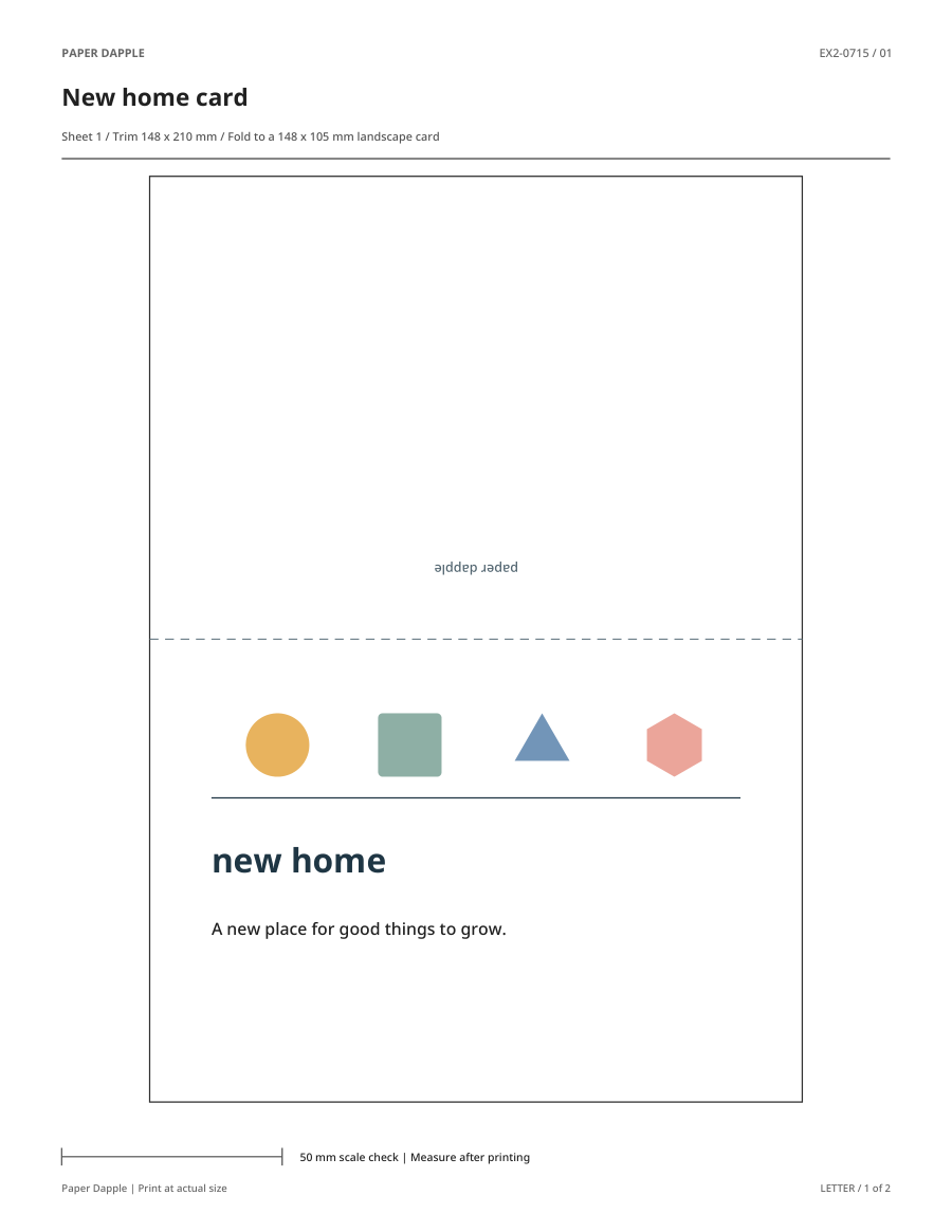 Preview of New home geometric greeting card