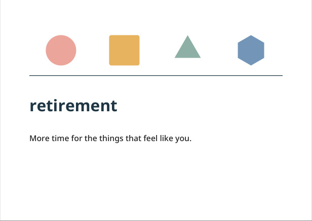 Preview of Retirement geometric greeting card