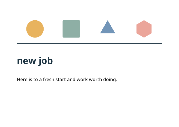 Preview of New job geometric greeting card
