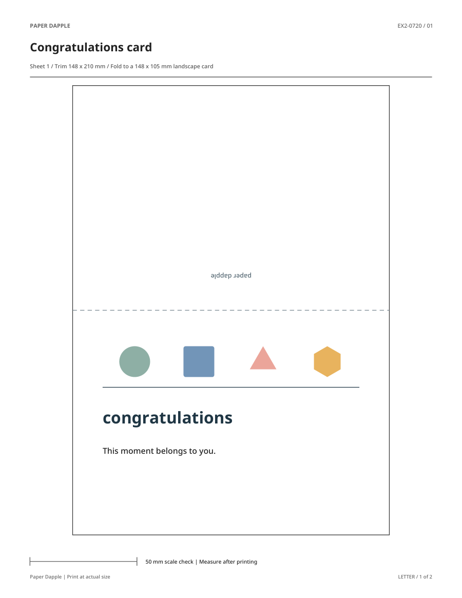 Preview of Congratulations geometric greeting card