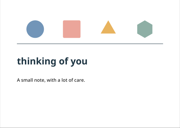 Preview of Thinking of you geometric greeting card