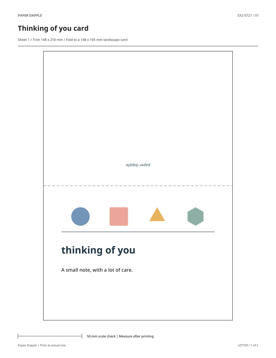Preview of Thinking of you geometric greeting card