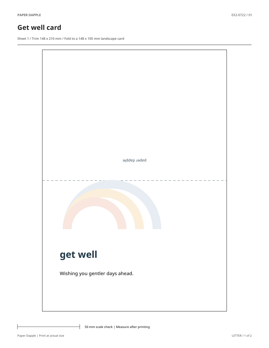 Preview of Get well geometric greeting card