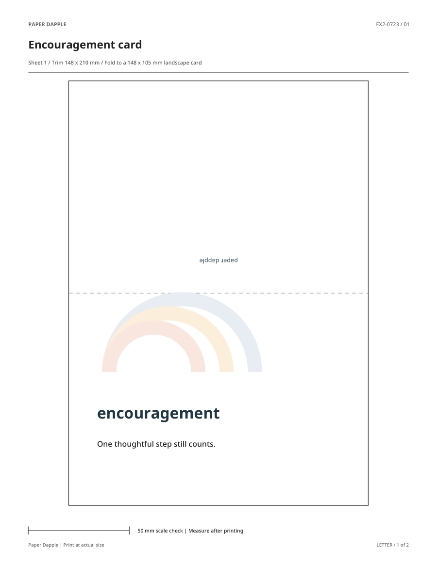 Preview of Encouragement geometric greeting card