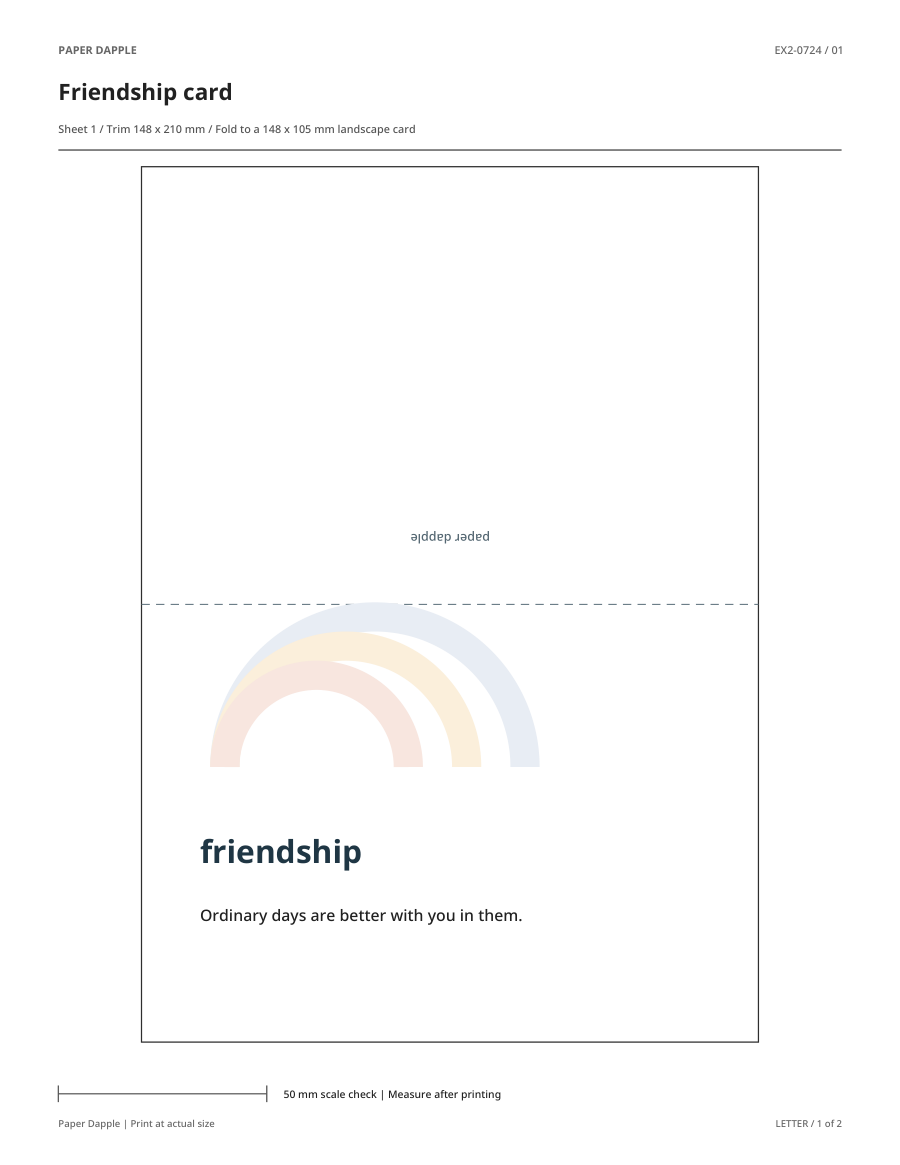 Preview of Friendship geometric greeting card