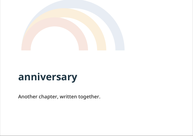 Preview of Anniversary message cards
