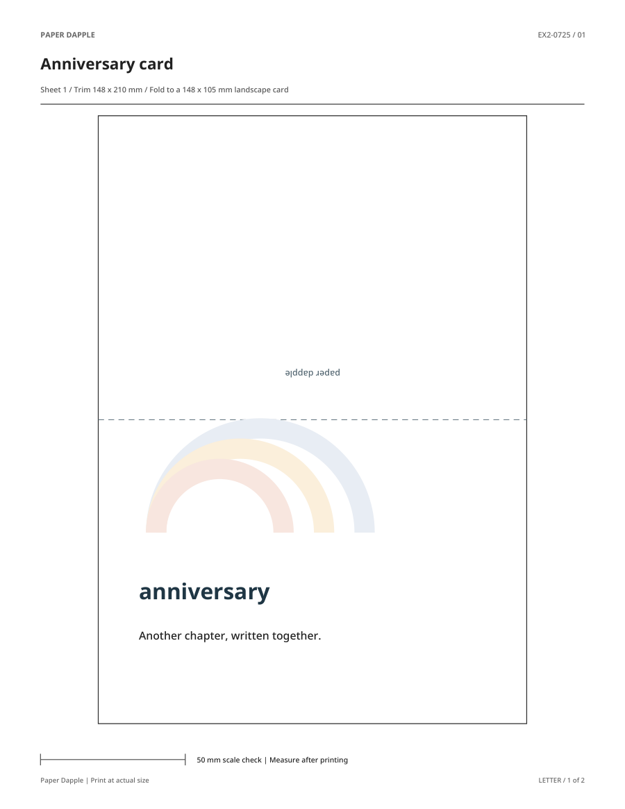 Preview of Anniversary message cards