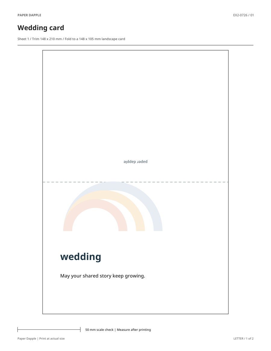 Preview of Wedding geometric greeting card
